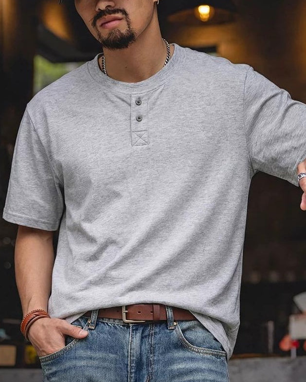 ヤキマ ベーシックヘンリーネックTシャツ 2659
