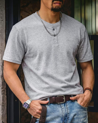 ヤキマ ベーシックヘンリーネックTシャツ 2659