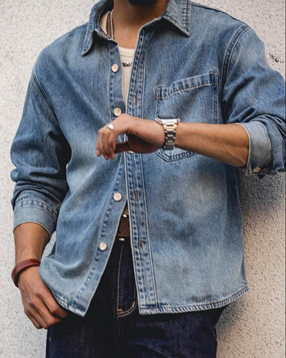 アナコンダ ボックスシルエットシングルポケットデニムシャツ 2476