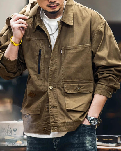 オタムワ キャンバスジップワークジャンパー 2403