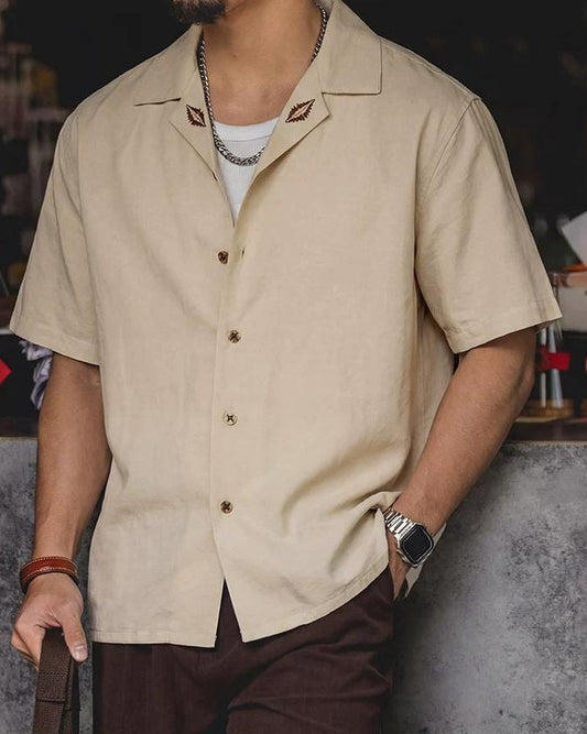 ナコドチェス エンブロイダリーカラーショートスリーブシャツ 2594