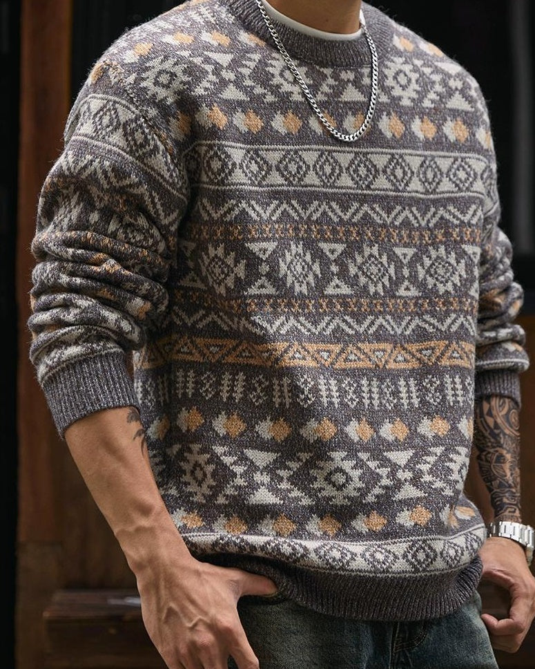カムデン クルーネックジャカードニットセーター 2295