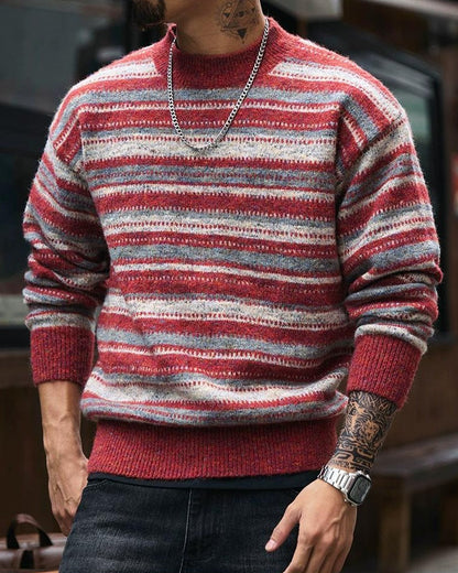 バーリントン メランジカラーマルチボーダーニット 2292