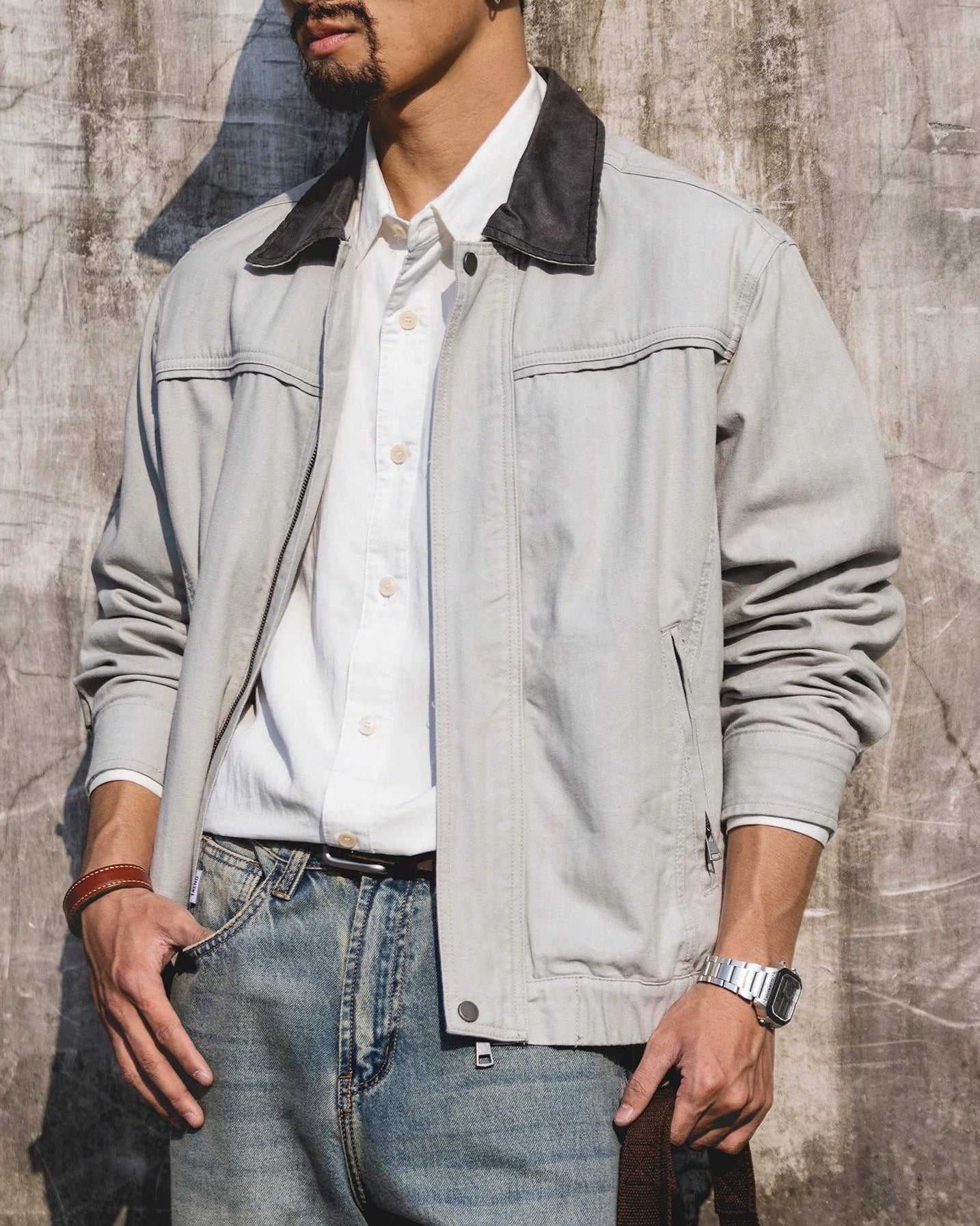 サーモポリス ヘビーウェイト切り替え襟ワークジャケット 2538