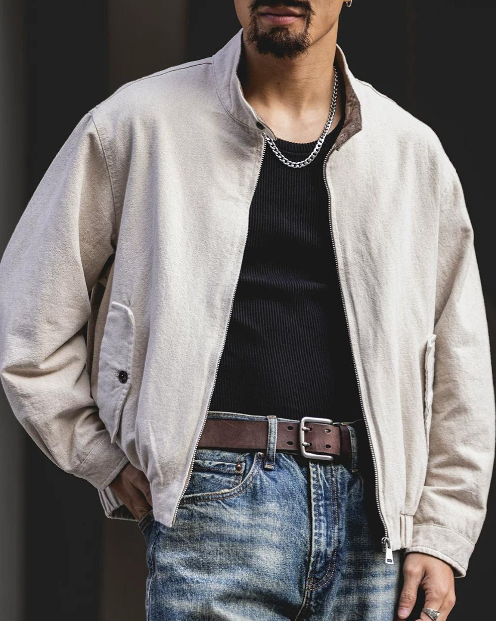 ソールズベリー スタンドカラーフルジップワークブルゾン 2493