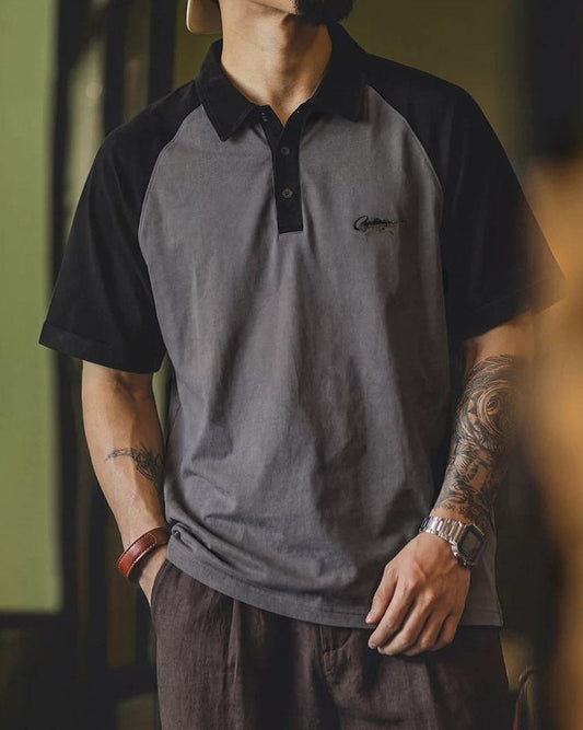 ブライスビル ラグランスリーブバイカラーポロ 2612