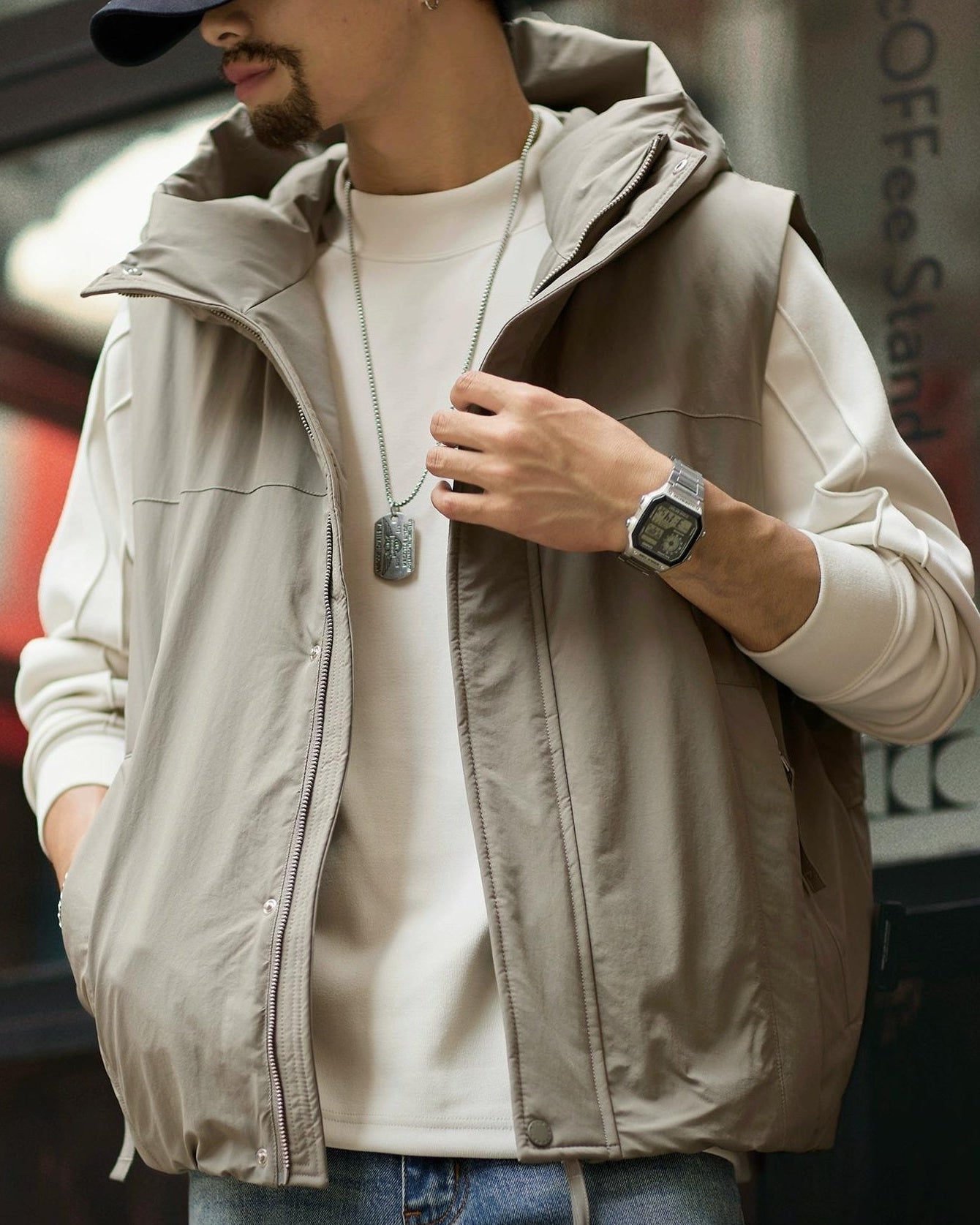 プリンストン  スタンドカラーダウンベスト 2308