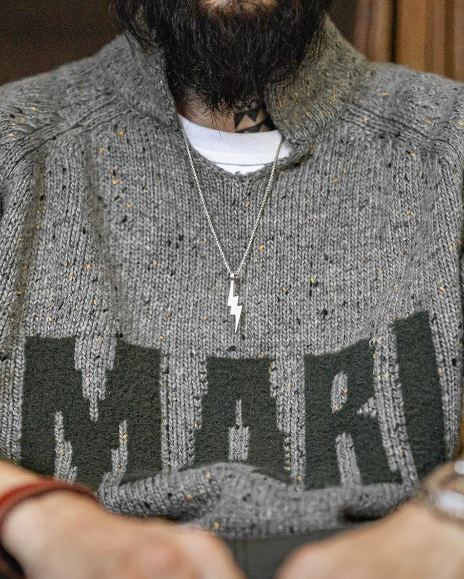 クリアウォーター ネップヤーンロゴセーター 2285