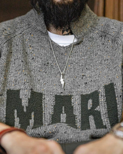 クリアウォーター ネップヤーンロゴセーター 2285