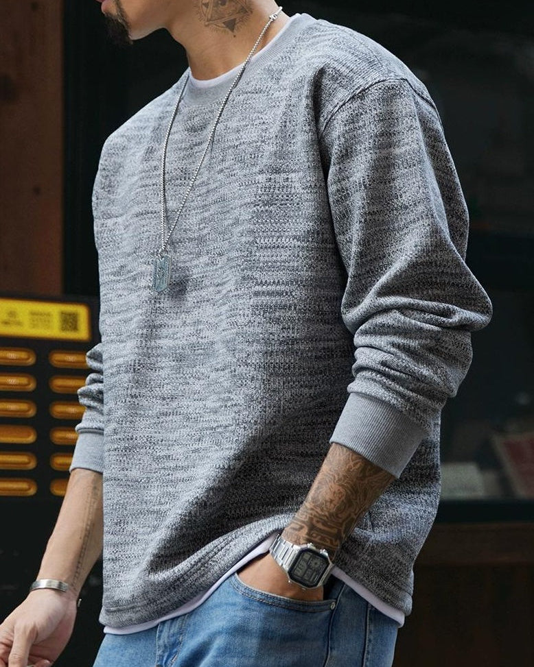 エルコ ヘザーテクスチャーニットスウェット 2321