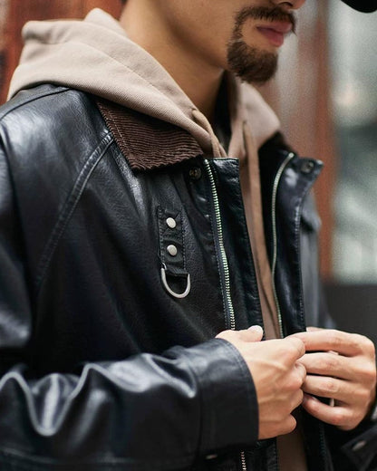 アードモア コーデュロイカラーPUレザージャケット 2396