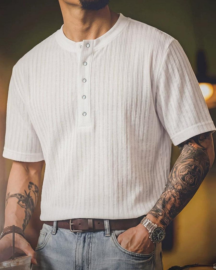 ワイマー ヘンリーネックショートスリーブTシャツ 2738