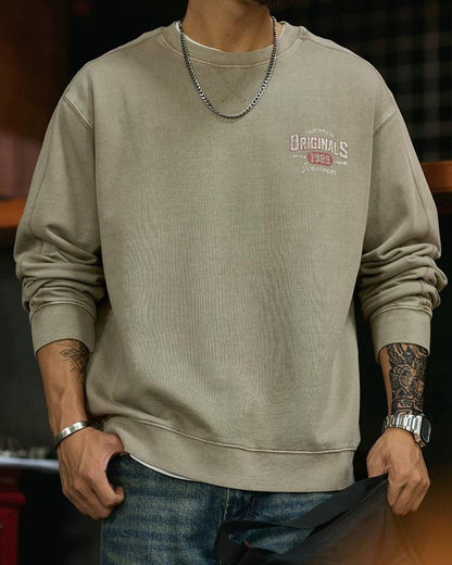 ワクサハチー バックプリント裏フリーススウェットプルオーバー 2394