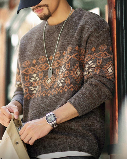 サンアンジェロ トライバルジャカードニット 2393