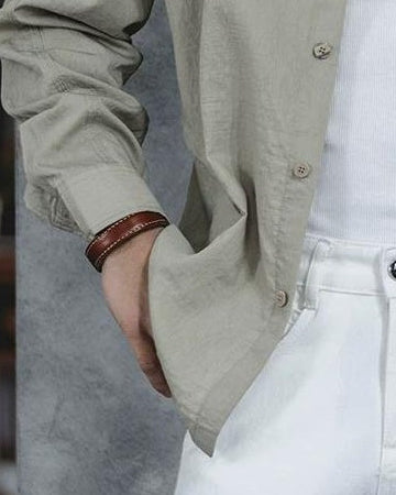 ブレントウッド オーバーシルエットオープンカラーワークシャツ 2470