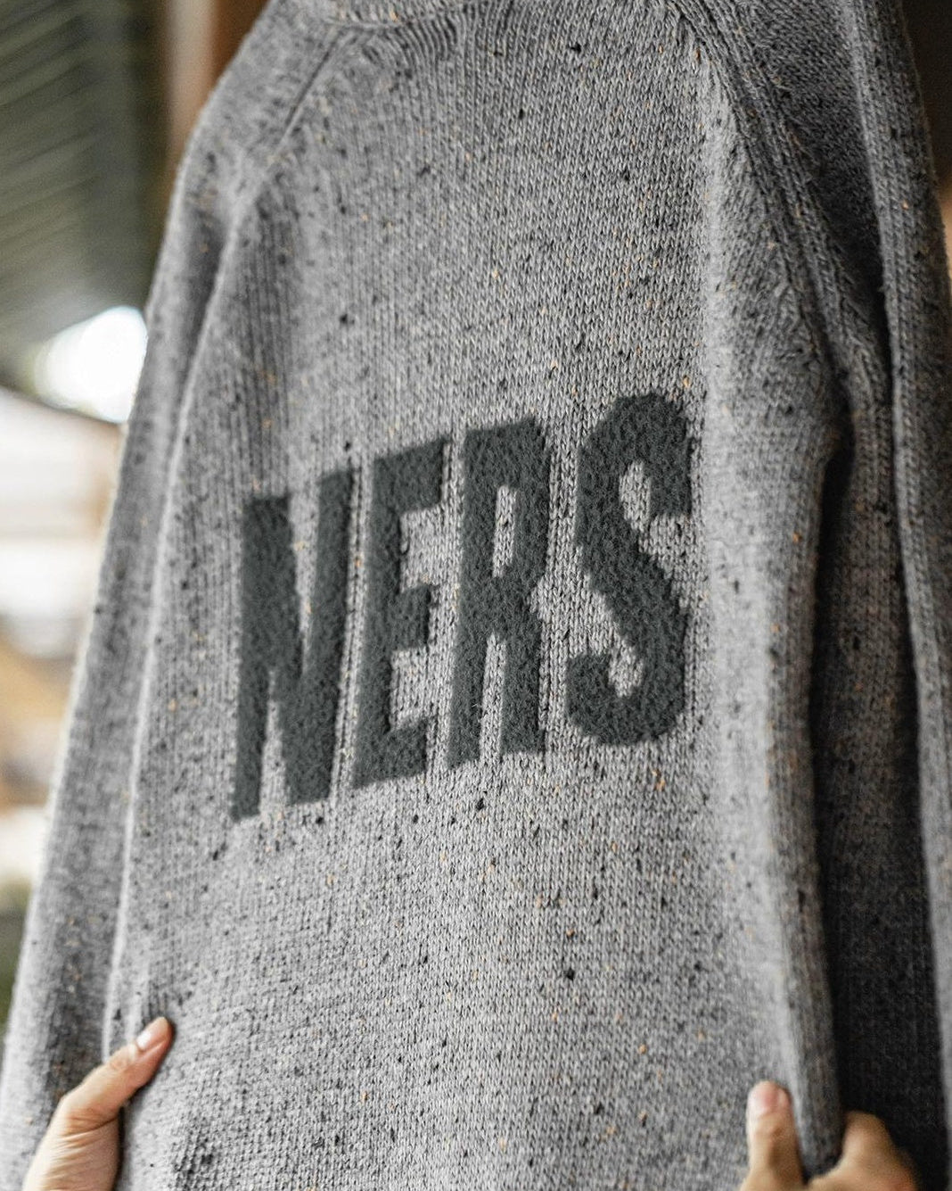 クリアウォーター ネップヤーンロゴセーター 2285