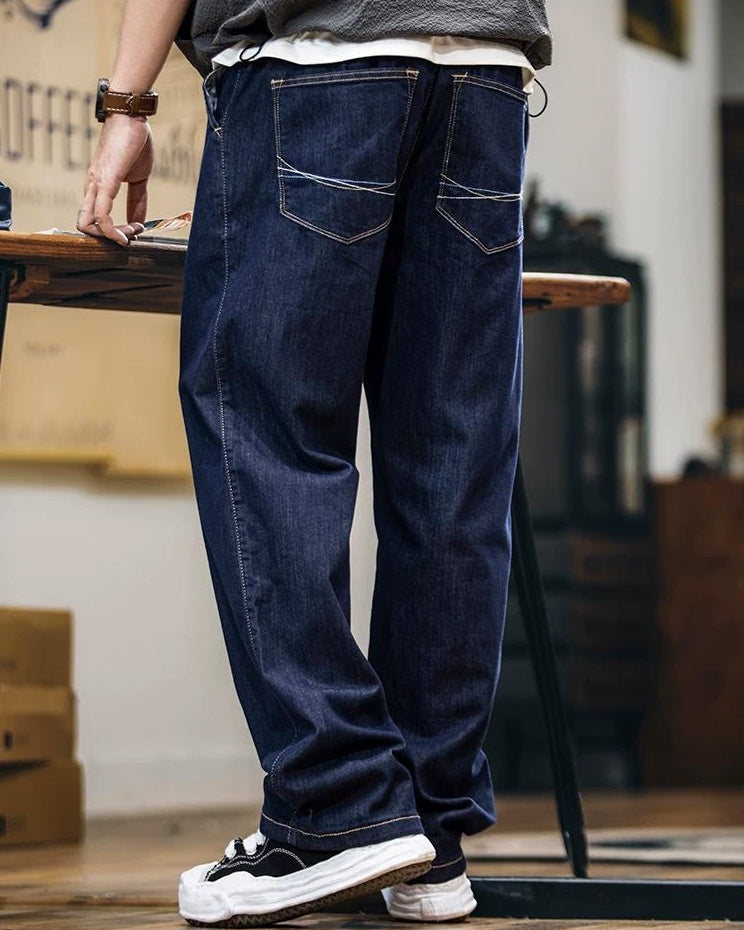 グロートン ルーズストレートバックステッチジーンズ 2442