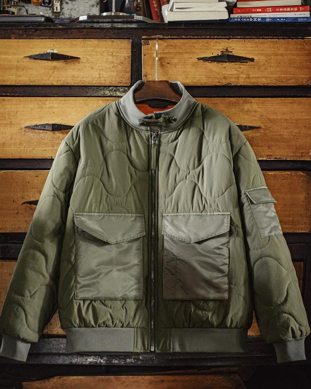 エルマイラ ミリタリーキルティングボンバー ジャケット 2372