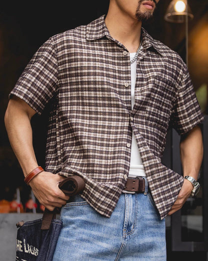 イリリア クラシックチェックハーフスリーブシャツ 2583