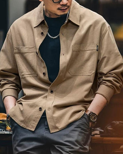 ロックビル スクエアダブルポケットワイドシャツ 2433