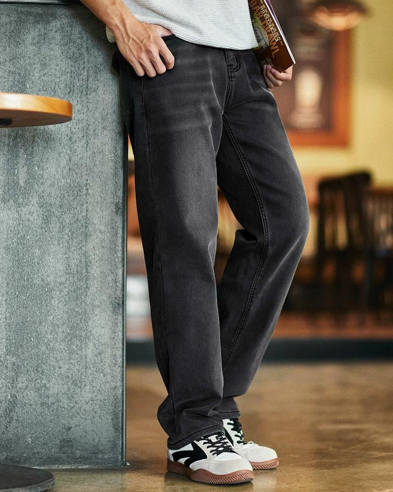 ウッドストック 裏フリースルーズストレートデニム 2294