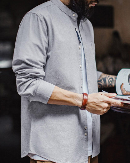 ヒーバーシティ バンドカラーシャツ 2526