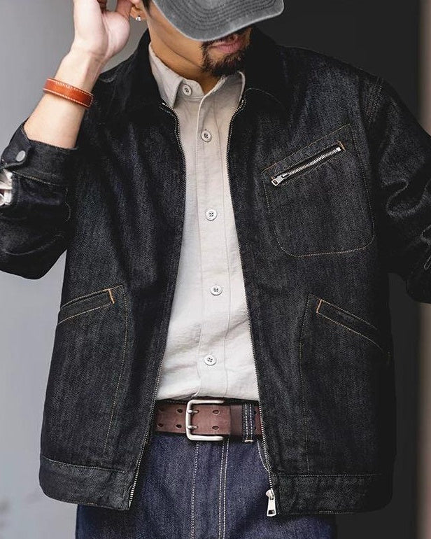 カンバーランド スプレッドカラーワークデニムブルゾン 2492