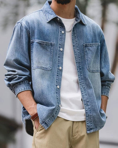 ミッチェル ルーズフィットダブルポケットデニムシャツ 2481