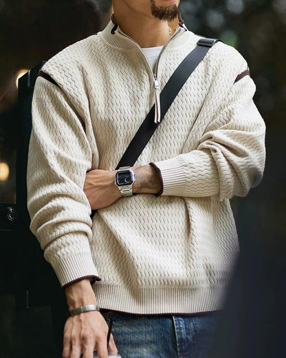 チカシェイ ジオメトリックハーフジッププルオーバー 2397