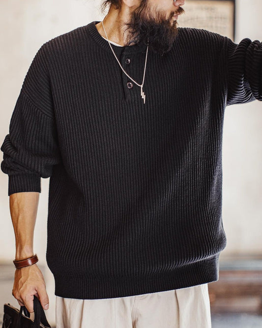 サンダスキー リブ編クルーヘンリーセーター 2414