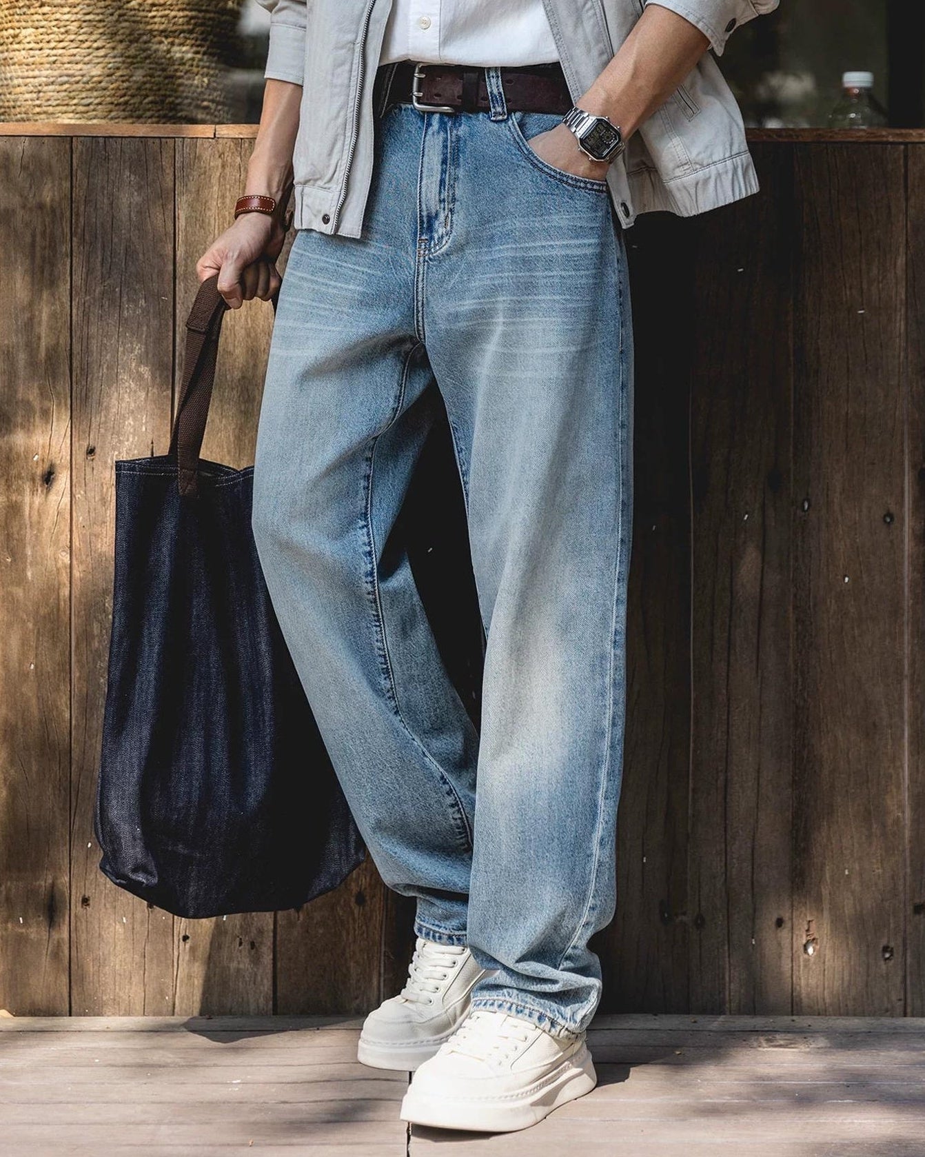 コッツェビュー ウォッシュドワイド5ポケットデニムパンツ 2504