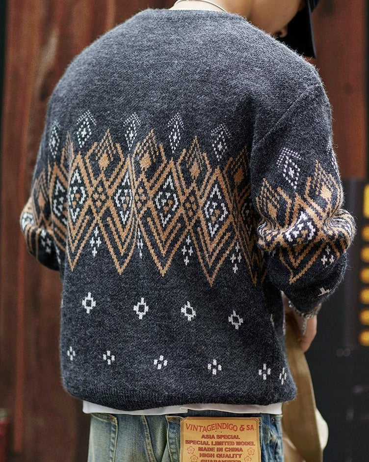 ケープメイ レトロジャカードニットセーター 2310