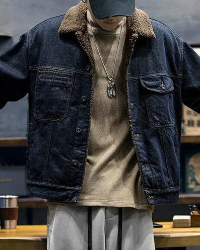 デルレイビーチ ダブルポケット裏ボアデニムジャケット 2357