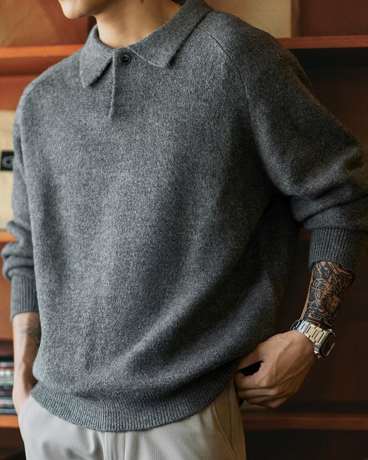 フルーガービル ラグランコンフォートニットポロ 2395