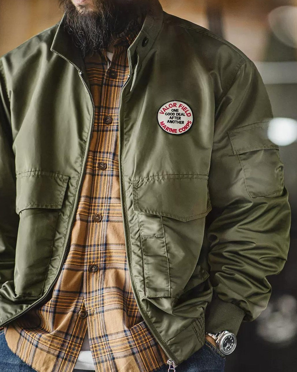 ココモ ミリタリーパッチフライトジャケット 2410