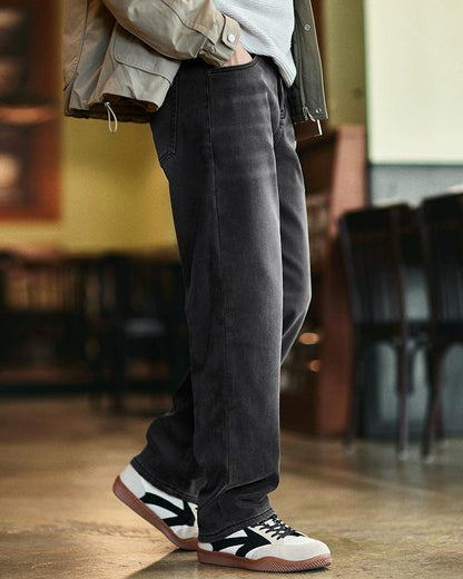 ウッドストック 裏フリースルーズストレートデニム 2294