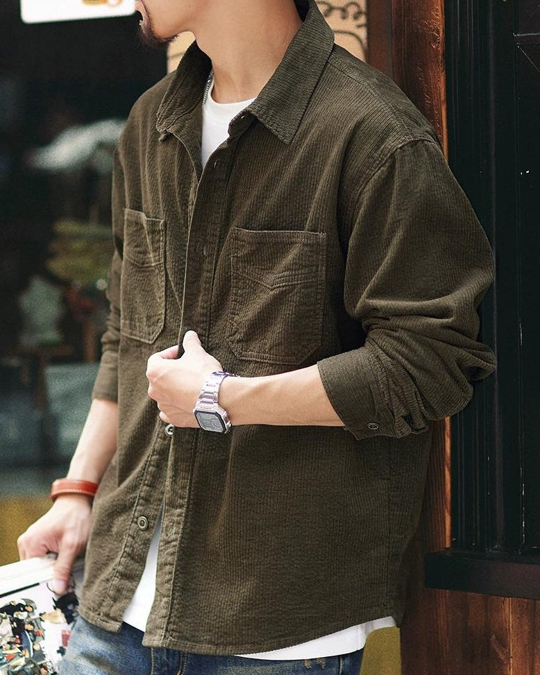 マッカレン コーデュロイダブルポケットレギュラーカラーシャツ 2332