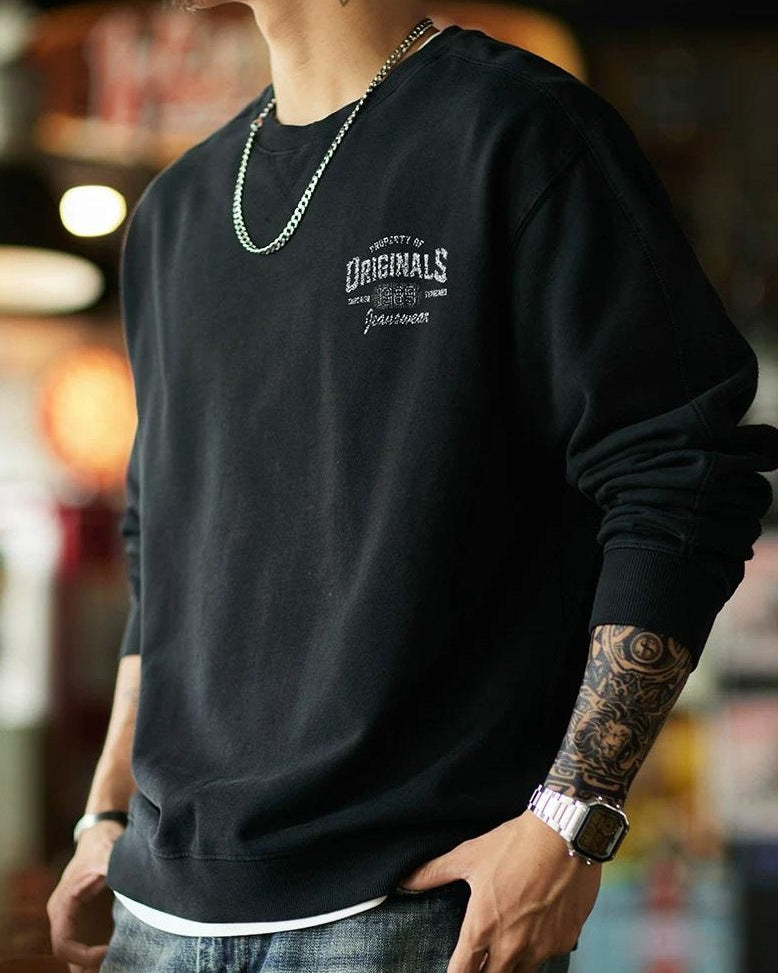 ワクサハチー バックプリント裏フリーススウェットプルオーバー 2394