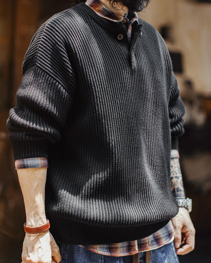 サンダスキー リブ編クルーヘンリーセーター 2414