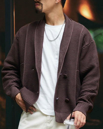 ギャラップ ショールカラーヘビーリブカーディガン 2324