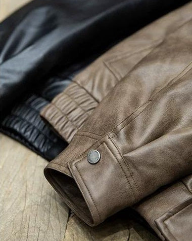 アルトゥーナ ボア襟PUレザージャケット 2366