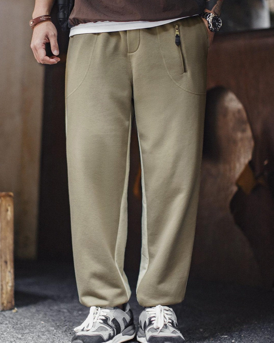 ビアトリス バイカラー切替ジョガーパンツ 2459