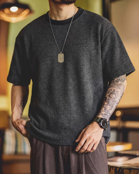 コニアート コントラストネックテクスチャートップス 2585