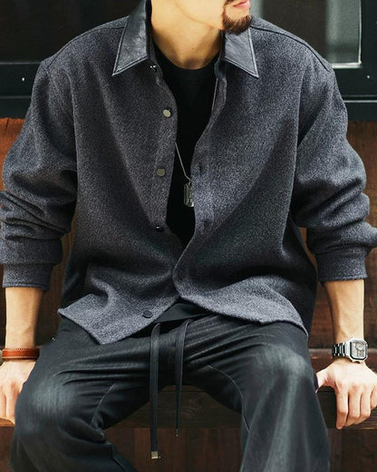 ローラ レザーカラーメルトンシャツブルゾン 2401