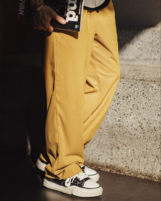 サンドポイント 凹凸格子ワイドイージーパンツ 2531