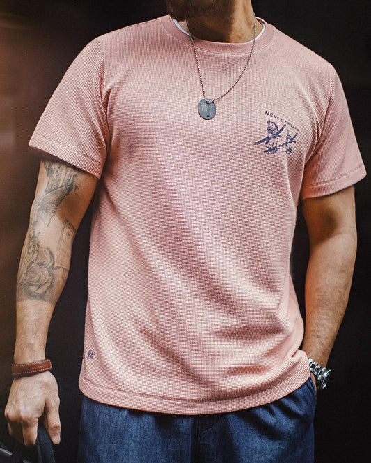 ホリヨーク ワッフルテクスチャワンポイントクルーネックT 2634