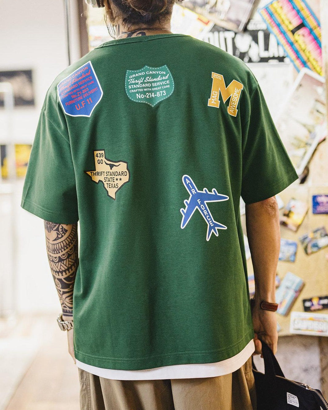ウーンソケット マルチワッペンプリントTシャツ 2627