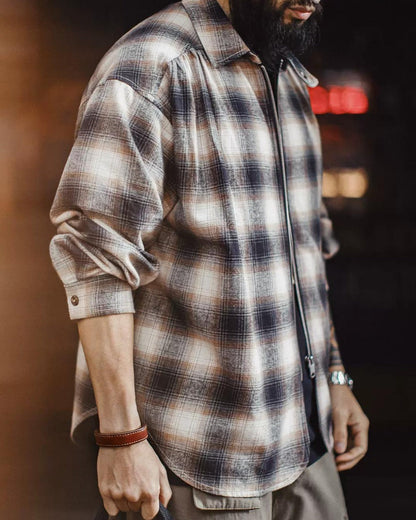 ブルッキングズ レトロチェックジップシャツジャケット 2456