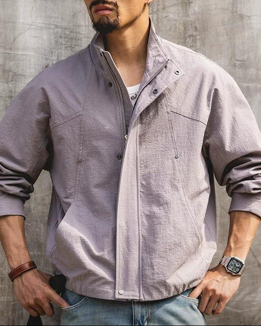 アルテシア スタンドカラーライトシェルハリントンジャケット 2543