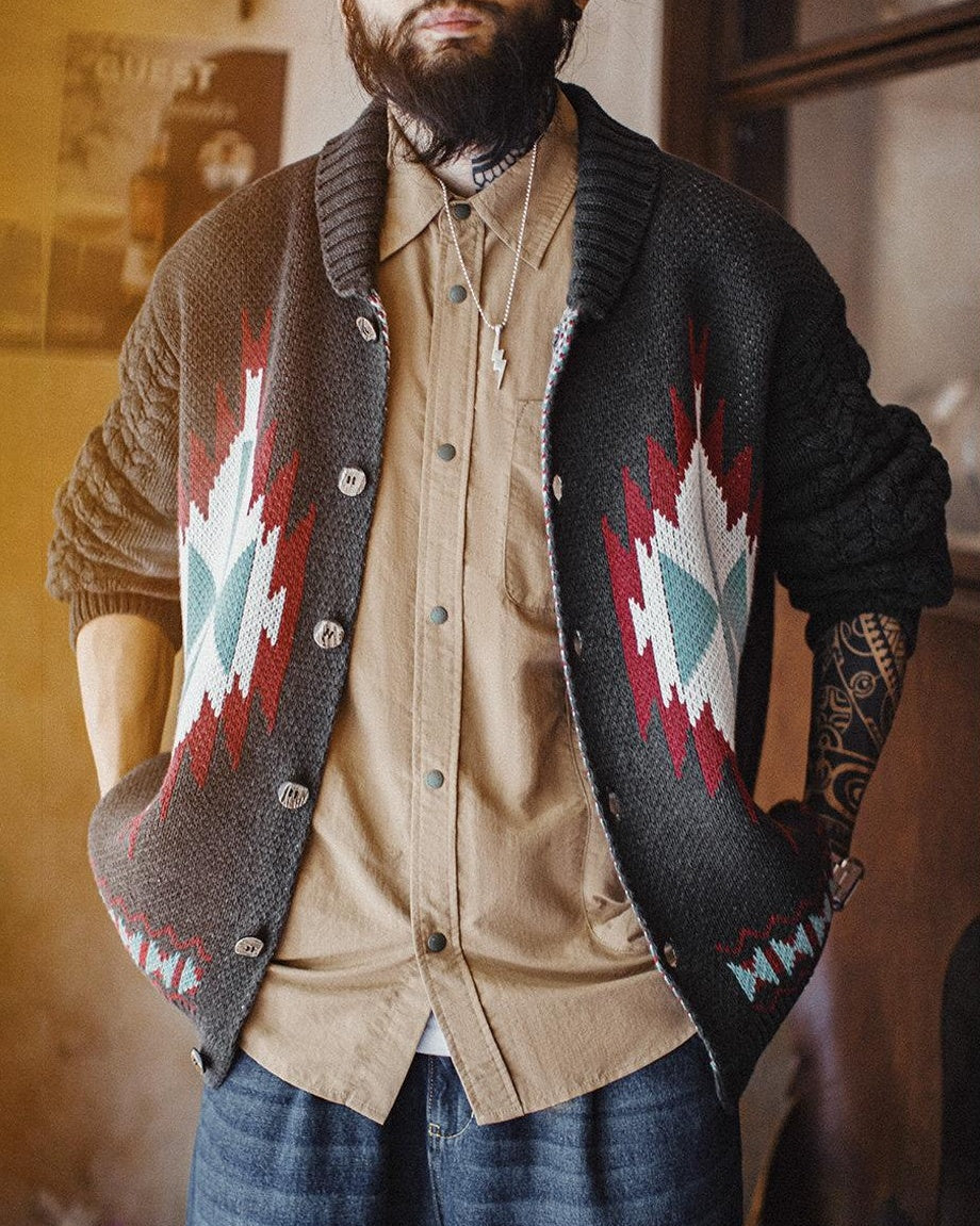 ミシャウォーカ ネイティブカウチンショールカーディガン 2412